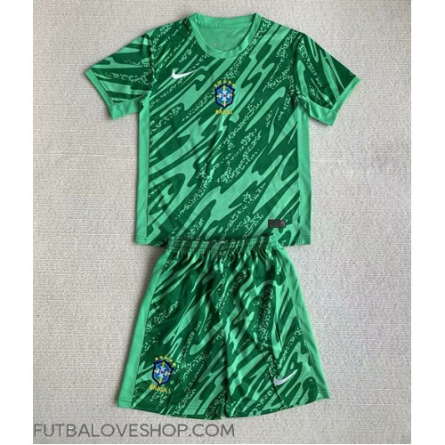 Dres Brazília Brankarsky Preč pre deti Copa America 2024 Krátky Rukáv (+ trenírky)